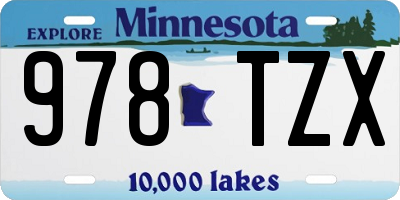 MN license plate 978TZX