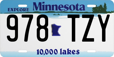 MN license plate 978TZY