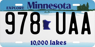 MN license plate 978UAA