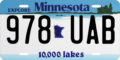 MN license plate 978UAB