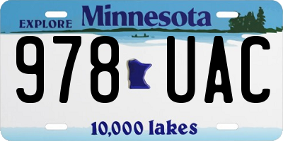 MN license plate 978UAC