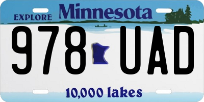 MN license plate 978UAD