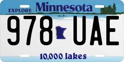 MN license plate 978UAE