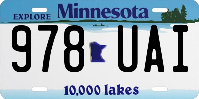 MN license plate 978UAI