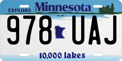 MN license plate 978UAJ