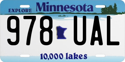 MN license plate 978UAL