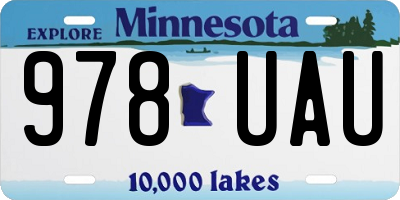 MN license plate 978UAU