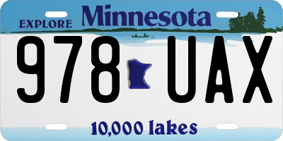 MN license plate 978UAX