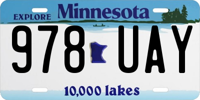 MN license plate 978UAY