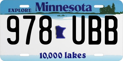 MN license plate 978UBB