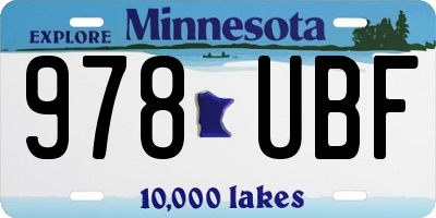 MN license plate 978UBF