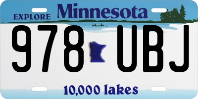 MN license plate 978UBJ