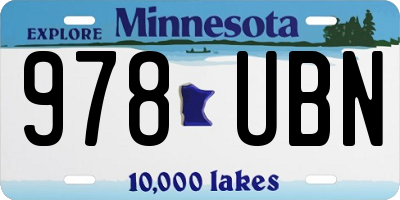 MN license plate 978UBN