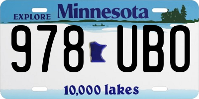 MN license plate 978UBO
