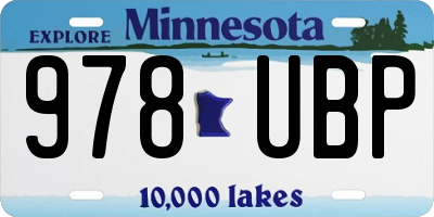 MN license plate 978UBP
