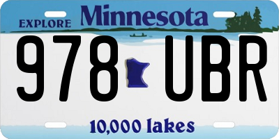 MN license plate 978UBR