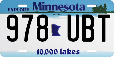 MN license plate 978UBT