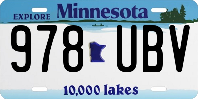 MN license plate 978UBV