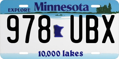 MN license plate 978UBX