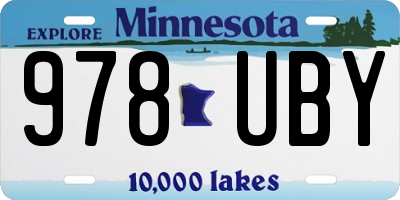 MN license plate 978UBY