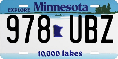 MN license plate 978UBZ