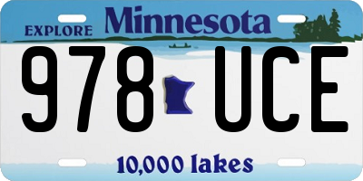 MN license plate 978UCE