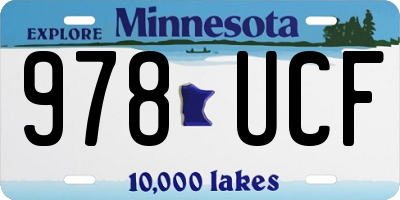 MN license plate 978UCF