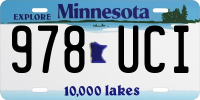 MN license plate 978UCI