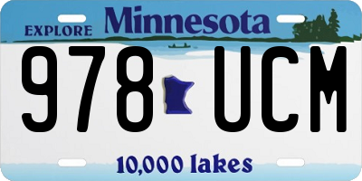 MN license plate 978UCM