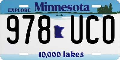 MN license plate 978UCO