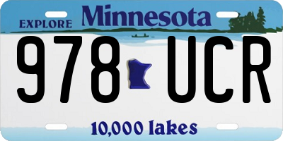 MN license plate 978UCR