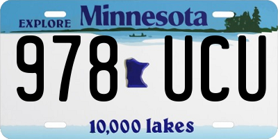 MN license plate 978UCU