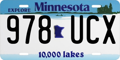MN license plate 978UCX