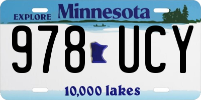 MN license plate 978UCY