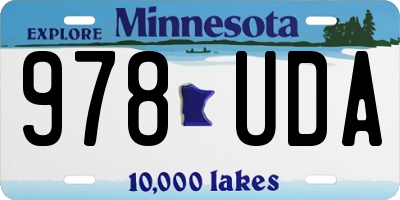MN license plate 978UDA