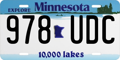 MN license plate 978UDC