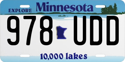 MN license plate 978UDD