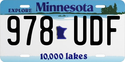 MN license plate 978UDF