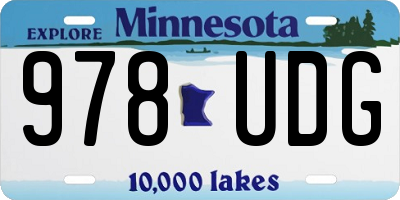 MN license plate 978UDG
