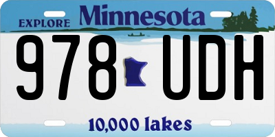 MN license plate 978UDH