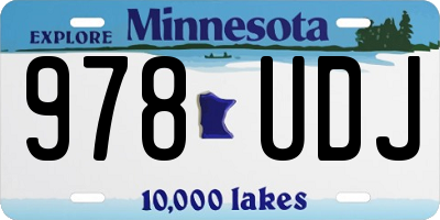 MN license plate 978UDJ