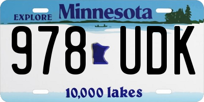 MN license plate 978UDK