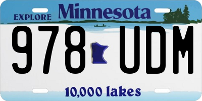 MN license plate 978UDM