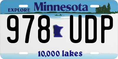MN license plate 978UDP