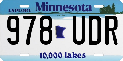 MN license plate 978UDR
