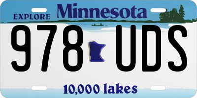 MN license plate 978UDS