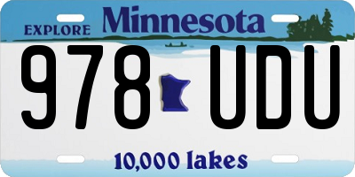 MN license plate 978UDU