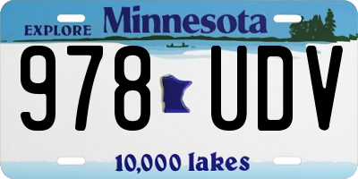 MN license plate 978UDV