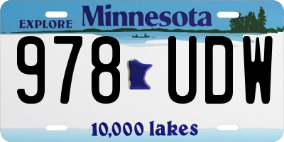 MN license plate 978UDW