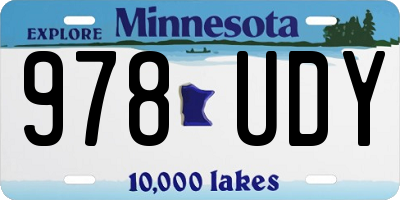 MN license plate 978UDY